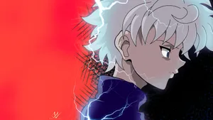 Killua 4k Side Profile Wallpaper