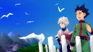 Killua And Gon Hunter X Hunter Blue Sky Wallpaper