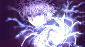 Killua Unleashes His Lightning Ability Wallpaper