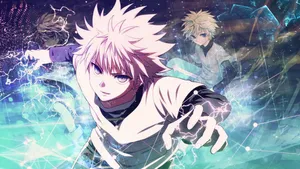 Killua Zaoldyeck Unleashes A Powerful Attack Wallpaper
