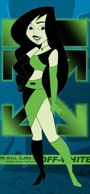 Kim Possible Shego Off White Iphone Wallpaper