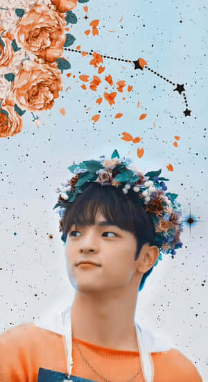Kim Woojin Floral Constellation Wallpaper