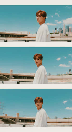 Kim Woojin Urban Photoshoot Wallpaper