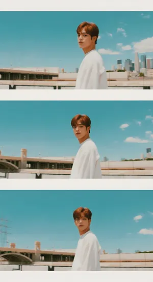 Kim Woojin Urban Photoshoot Wallpaper