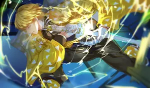 Kimetsu No Yaiba Demon Slayer Anime Zenitsu Agatsuma Wallpaper