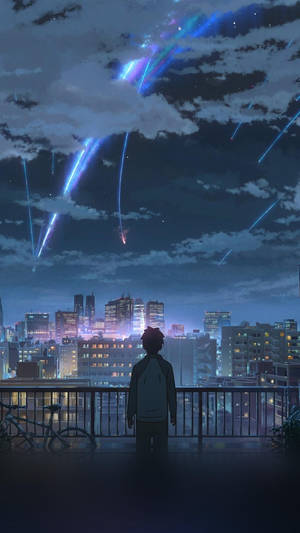 Kimi No Na Wa Aesthetic City Graphic Wallpaper