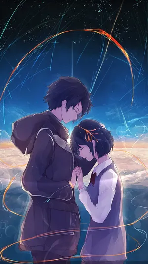 Kimi No Na Wa Mitsuha And Taki Romance Anime Wallpaper