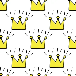 King And Queen Crown Pattern Wallpaper