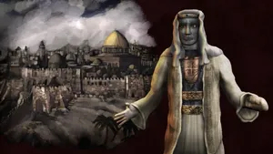 King Baldwin Leper King Illustration Wallpaper