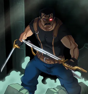 King Bradley Posing Fiercely With His Sword Drawn Wallpaper