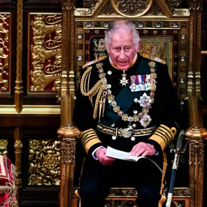 King Charles Iii Reading The Queen's Speech Wallpaper