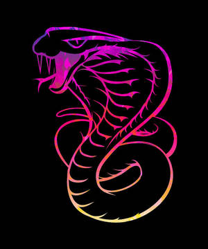 King Cobra Neon Art Wallpaper