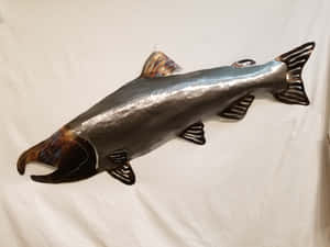 King Salmon Sculpture Wallpaper