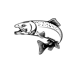 King Salmon Vector Illustration Wallpaper