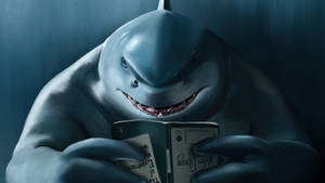 King Shark Reading A Book Wallpaper