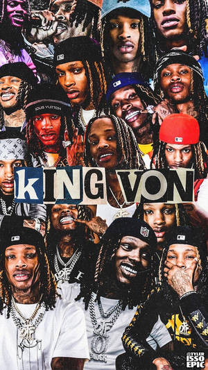 King Von Aesthetic Cutouts Wallpaper