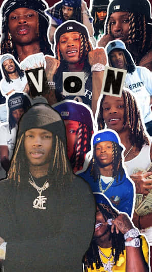 King Von Collage_ O T F_ Tribute Wallpaper