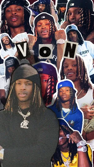 King Von Collage_ O T F_ Tribute Wallpaper