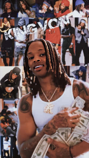 King Von Moneyand Fashion Collage Wallpaper