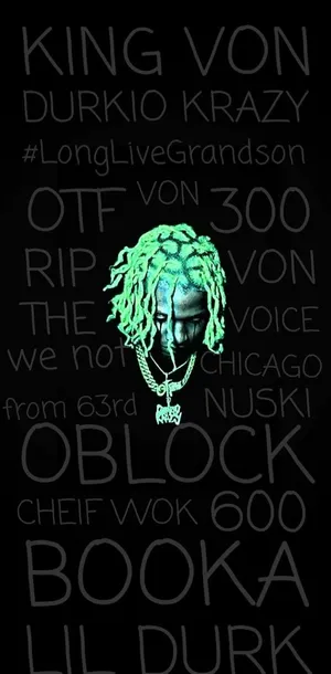 King Von Tribute Graphic Wallpaper