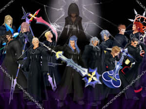 Kingdom Hearts Organization 13 Members In Battle Stance Wallpaper