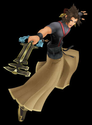 Kingdom Hearts Terra - Powerful Keyblade Warrior Wallpaper