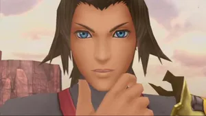 Kingdom Hearts Terra Wielding His Powerful Keyblade Wallpaper