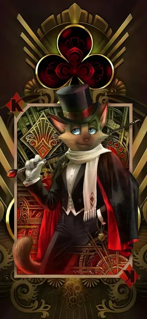 Kingof Diamonds Cat Character Wallpaper