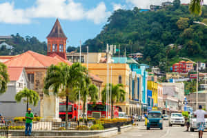 Kingstown St Vincent And Grenadines Cityscape Wallpaper