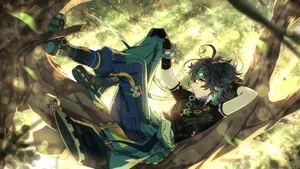 Kinich Relaxing In Tree Wallpaper