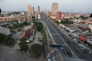 Kinshasa Urban Landscape Dusk Wallpaper