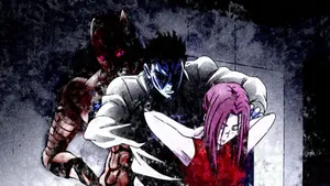 Kira Yoshikage Posing With His Stand, Killer Queen Wallpaper