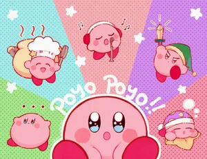 Kirby Collage Aesthetic Poyo Wallpaper