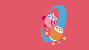 Kirby Sleepingon Crescent Moon Wallpaper