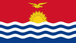 Kiribati Republic Flag Wallpaper