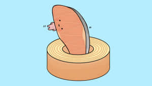 Kirimichan Cute Salmon Character Wallpaper