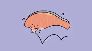 Kirimichan Cute Salmon Character Wallpaper