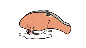 Kirimichan Cute Salmon Character Wallpaper