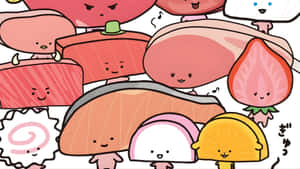 Kirimichan Cute Sushi Characters Wallpaper