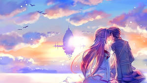 Kirito And Asuna Kiss Wallpaper