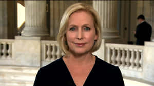 Kirsten Gillibrand In Elegant Black Dress At The Capitol Wallpaper