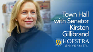 Kirsten Gillibrand Speaking At Hofstra Town Hall Meeting Wallpaper