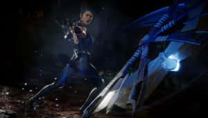 Kitana In Mortal Kombat Action Wallpaper