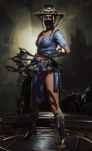 Kitana, The Enchanting Princess Of Edenia, Unleashing Her Deadly Moves Wallpaper