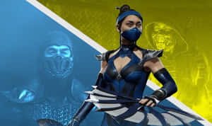 Kitana, The Princess Of Outworld, Poised For Battle In Mortal Kombat Wallpaper
