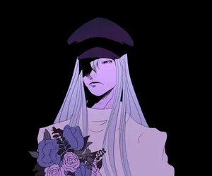 Kite From Hunter X Hunter Wielding His Signature Weapon Against A Dark Background Wallpaper