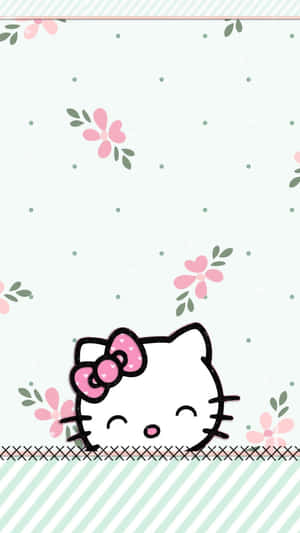 Kitty White, The Adorable Feline In Her Natural Habitat Wallpaper