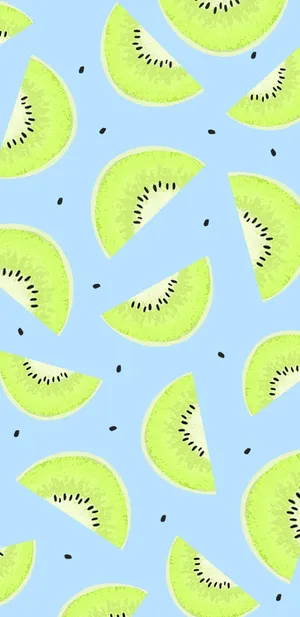 Kiwi_ Slices_ Pattern_ Background Wallpaper