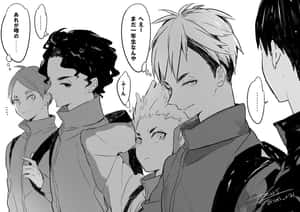 Kiyoomi Sakusa In Action During A Volleyball Match Wallpaper