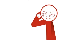 Kj Animated Character Thinking Wallpaper